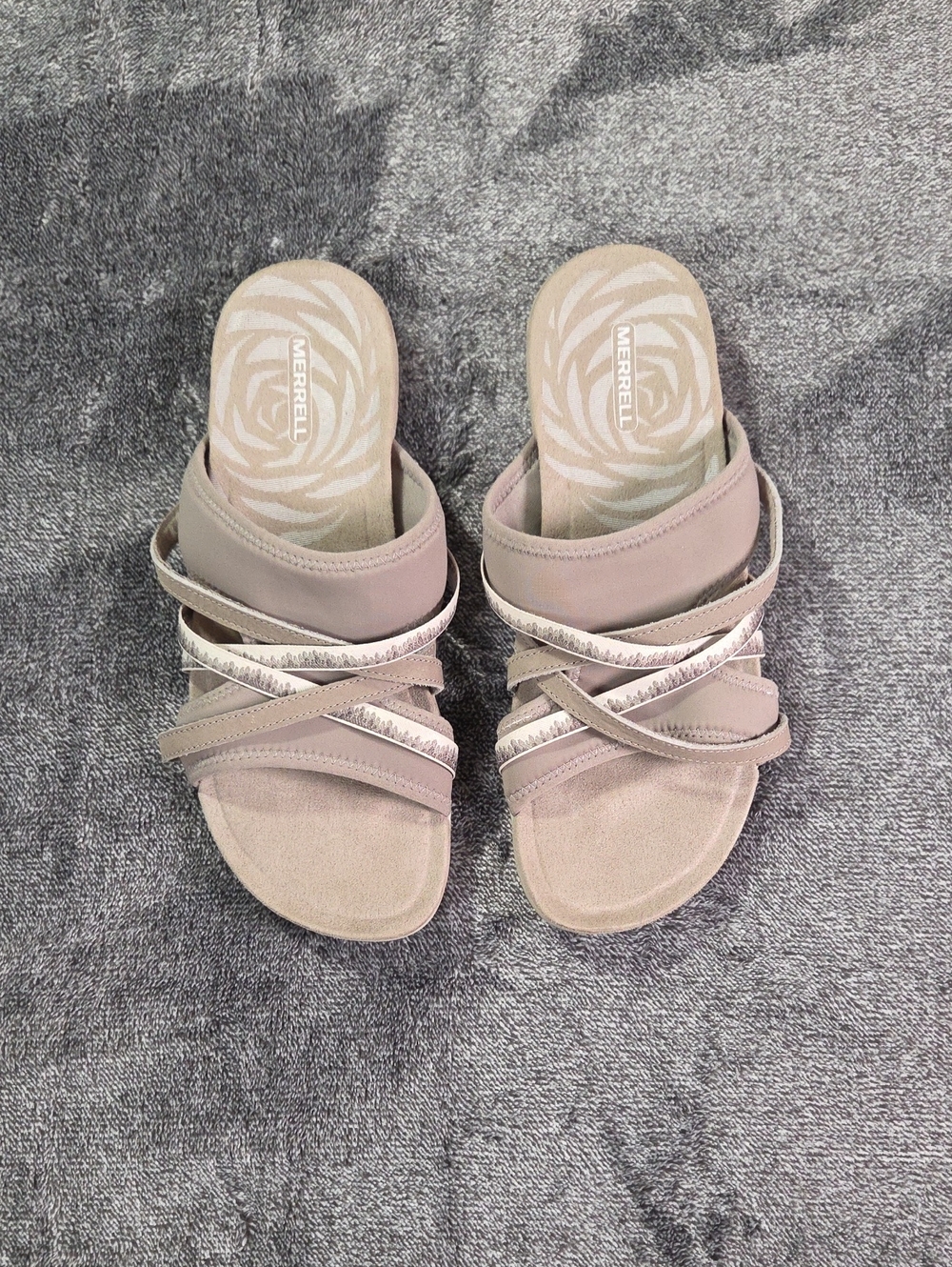 Merrell Terran 3 Cush Slide Sandal Women 10 Moon Taupe NWOT J002724